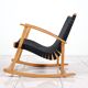 Rocking chair in oak by Jens Risom & Knoll International