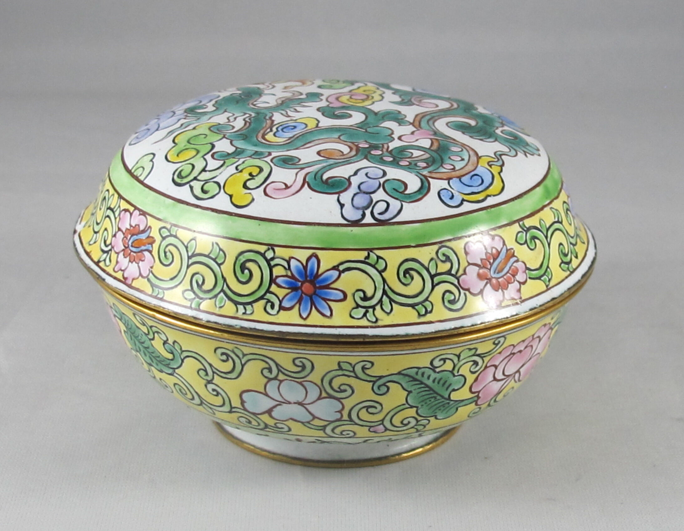 Chinese enamelled bronze box