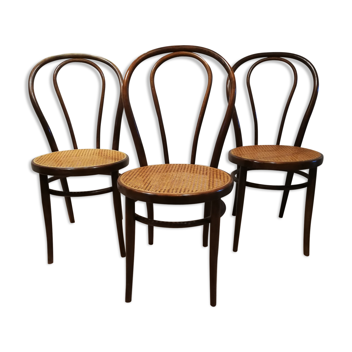 Lot de trois chaises bistrot