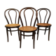 Lot de trois chaises bistrot
