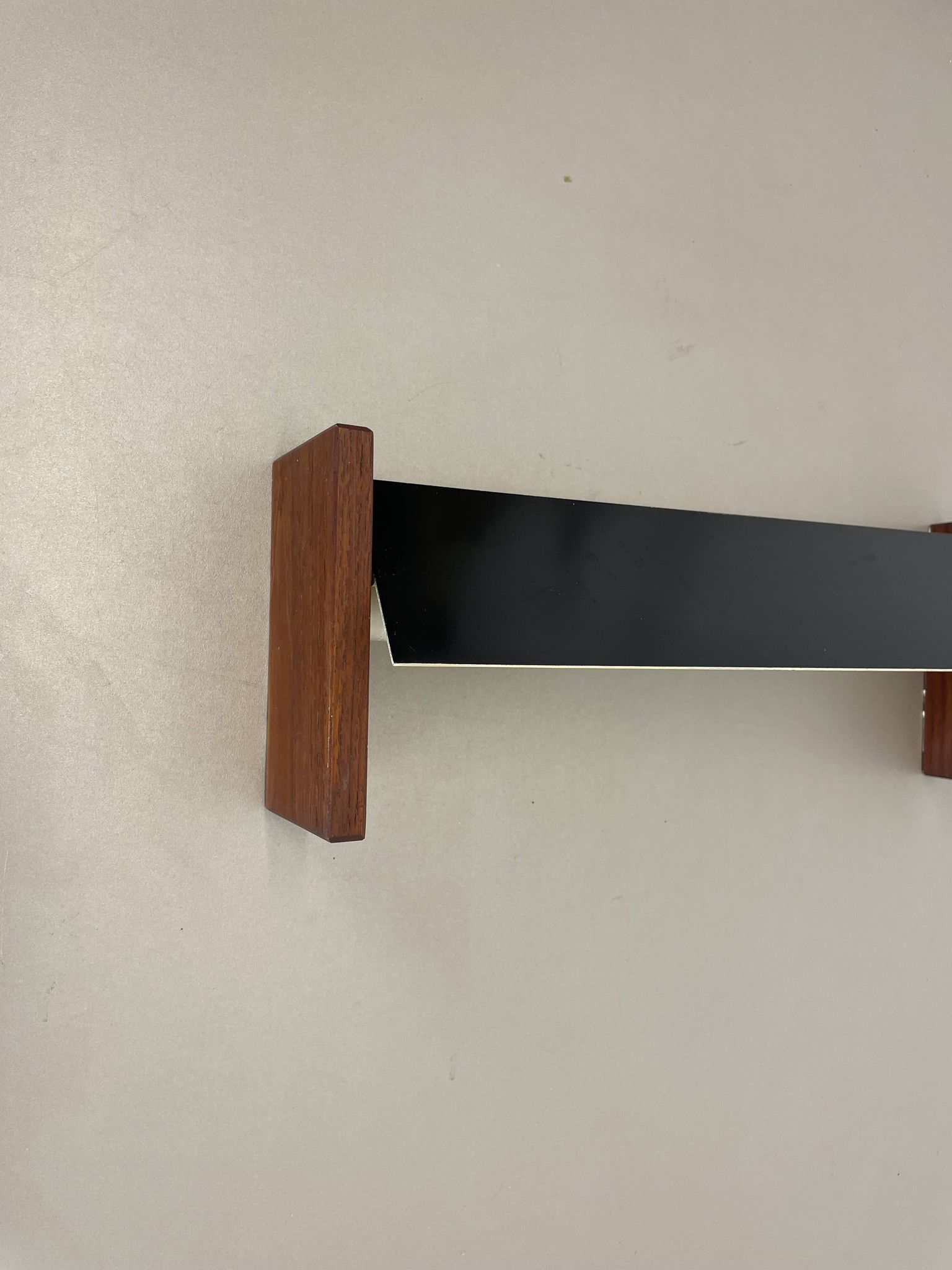 cubic Large 38cm Teak and Metal adjustable wall light element, Germany 1950s