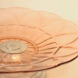 Art Deco Pink Glass Fruit Bowl