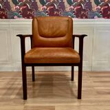 Set of 5 leather chairs "1960 design".