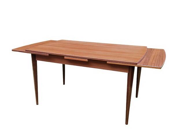 Table à manger scandinave extensible vintage 1960 rectangulaire teck