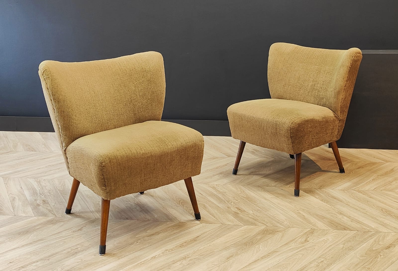 Two Mid Century cocktail chairs | Vintage - set of 2 armchairs