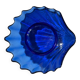 Blue glass shell salad bowl