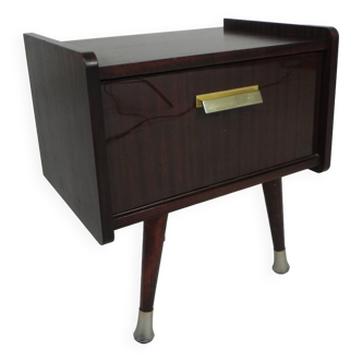 Bedside table with tapered legs, 1960s