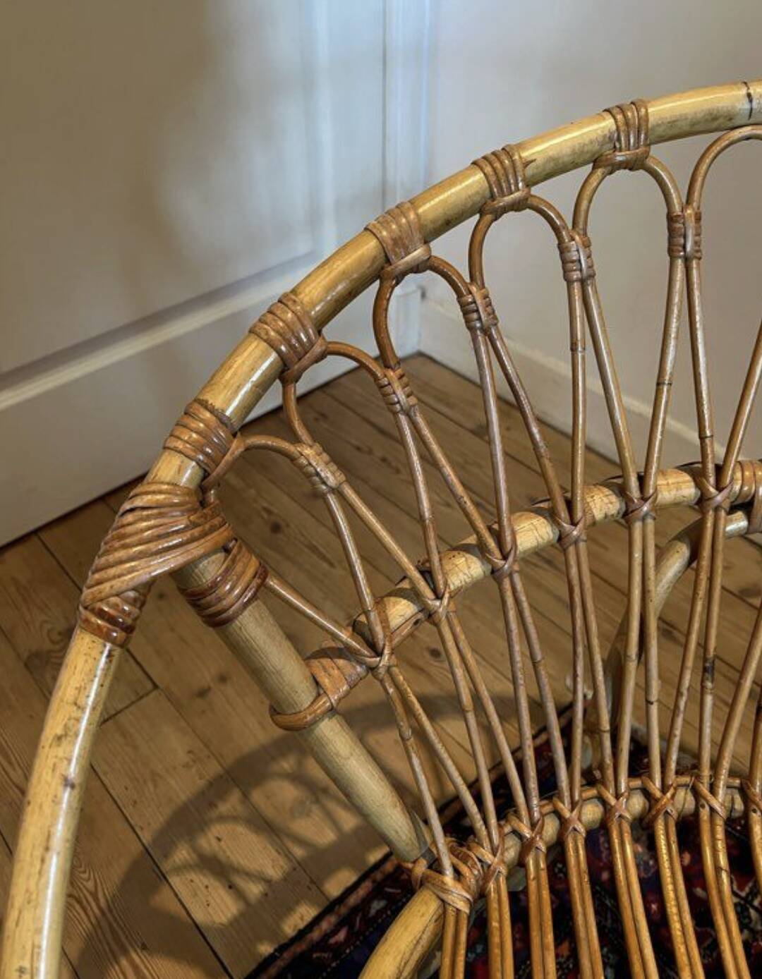 Pair of vintage rattan armchairs – 60s/70s design