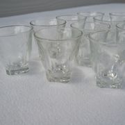 12 engraved liqueur glasses – from the 1960s-1970s