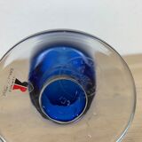 Vase verre Riihimaki Tamara Aladin, bleu, scandinave