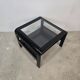 70s Bentwood Coffee Table with Glass Top – Mid Century Modern Black Si