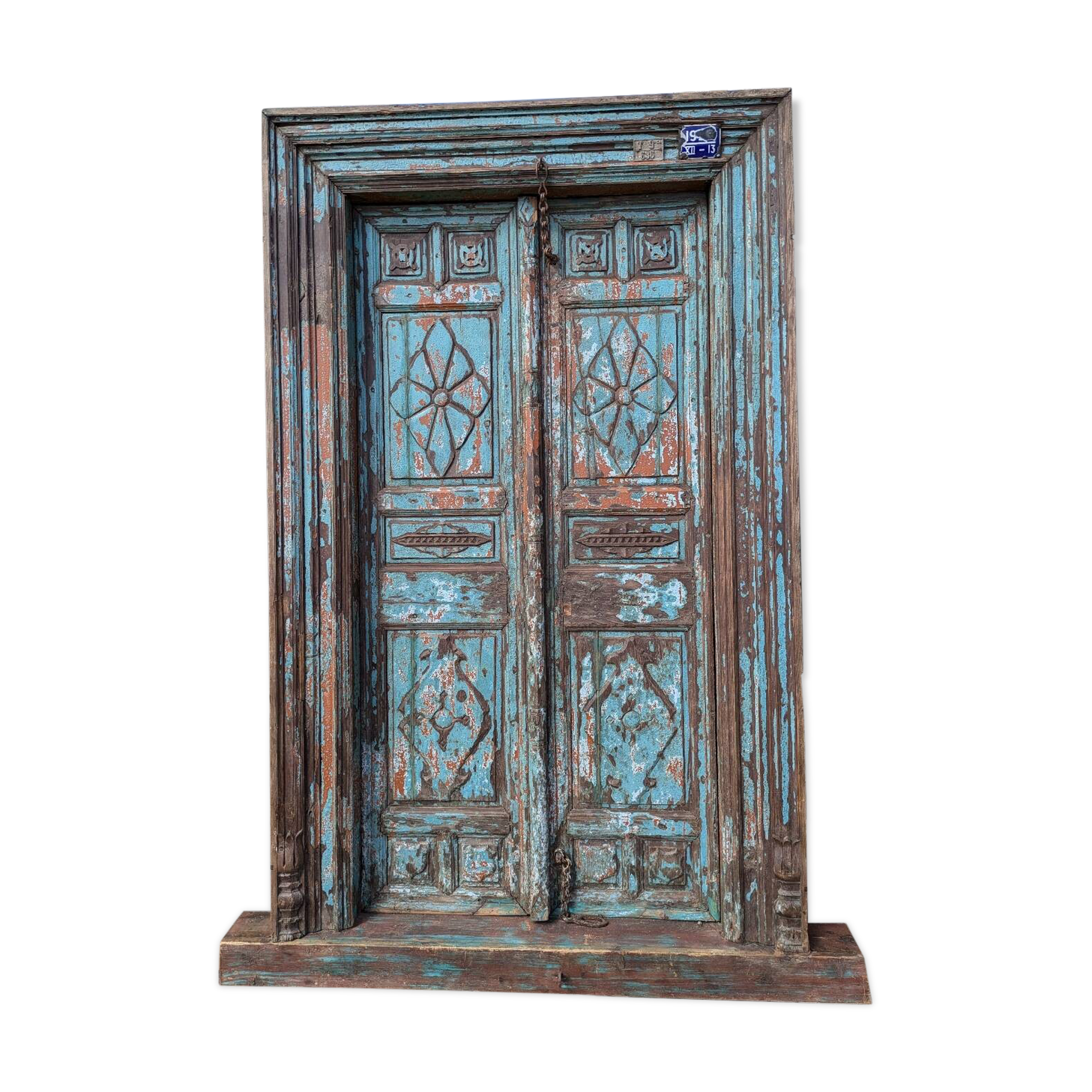 Antique Indian door in solid teak