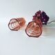 Paire de vases en verre rose