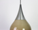 Iced brown opaline glass pendant lamp