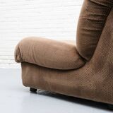 Italian Mimo Padova Lounge Chair Chenille 1970s