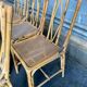 Lot de 6 chaises en rotin aux assises cannées