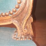 Pair of large armchairs in Louis XV style from the 19th century.