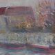 Old painting "edge of the Seine", oil painting