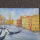 Huile sur panneau du Grand Canal à Venise
