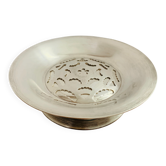 Silver-plated shell butter dish