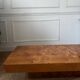 Table basse loupe d’orme Rochebobois années 1970