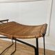 Pair of Raoul Guys stools for Airborne in wicker 1950