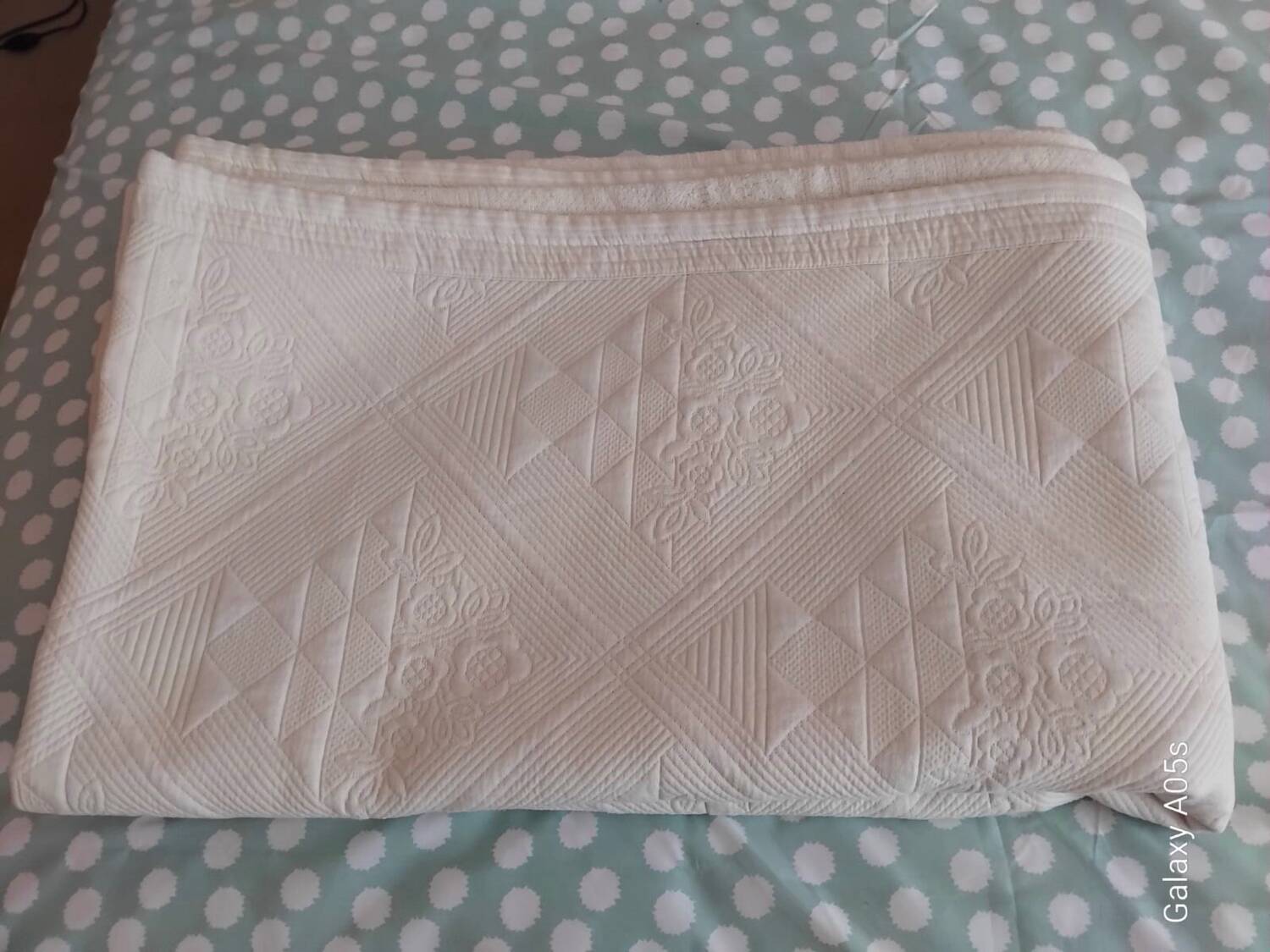 Vintage Boutis bedspread.