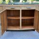 Renovated vintage art deco Parisian sideboard in solid wood and marble 152cm