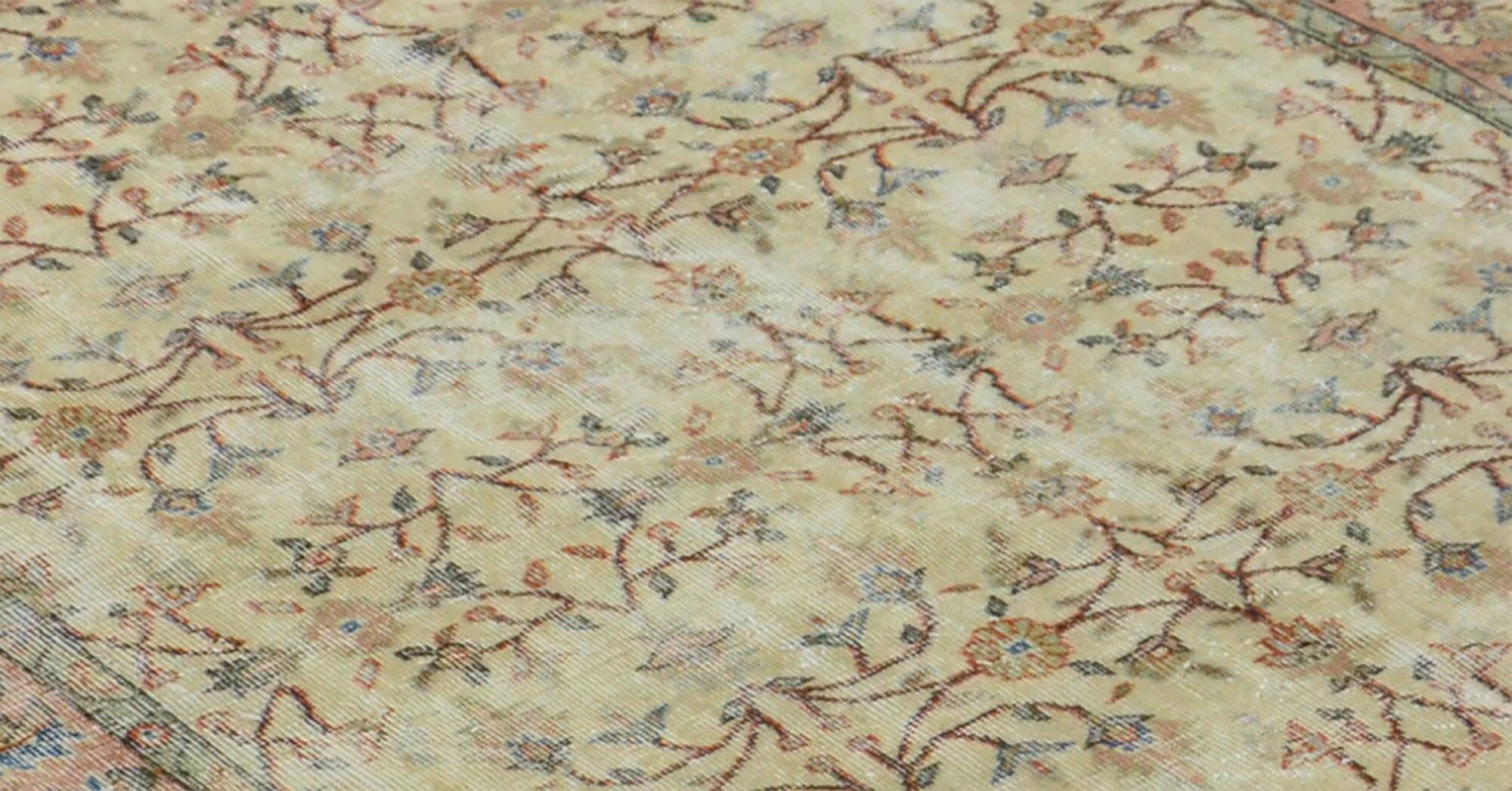 Turkish Anatolian Handmade Vintage Area Rug 293 cm x 184 cm