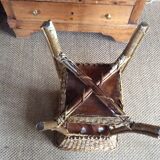 Rattan side table