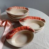 6 ramekins/cassolettes lobster slush culinary ceramics, by Charles Amand, 1960/70