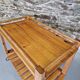 Old vintage pine serving trolley