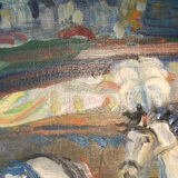 Painting Oil on Canvas Fauvism Circus Horse Dancer Circa 1960