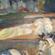 Painting Oil on Canvas Fauvism Circus Horse Dancer Circa 1960