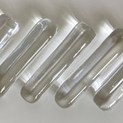Set of five knife rests signed in crystal by the Daum Nancy house, 1960.