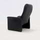 DS50 black leather lounge chair by De Sede Switzerland 1980s