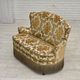 1970s, small 2-seater Danish sofa, brown/beige furniture fabric.