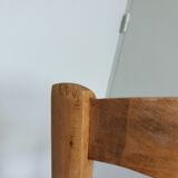Chaise paillée à motifs colorés