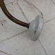 Industrial wall lamp in gooseneck sheet porcelain base