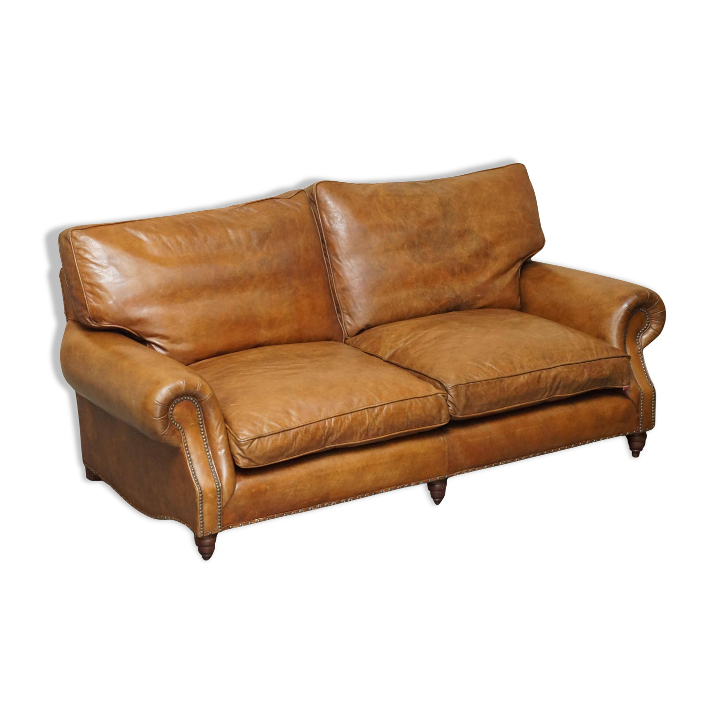 Balmoral Heritage Leather Sofa by Timothy Oulton