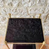 Vintage brass and glass side table circa 70's