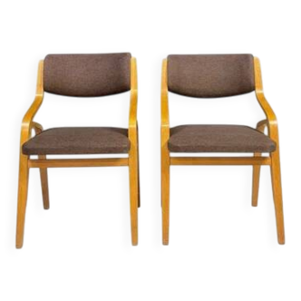 Pair of armchairs by Ludvík Volák for Dřevopodnik Holešov, 1970s
