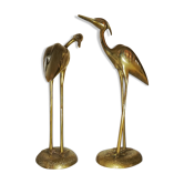 Couple of brass herons