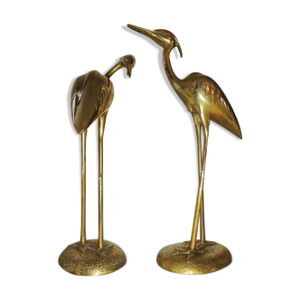 Couple of brass herons