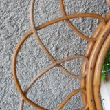 Vintage rattan mirror