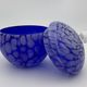 Large vintage round candy in speckled glass, Clichy glass style - 1970s-1980s