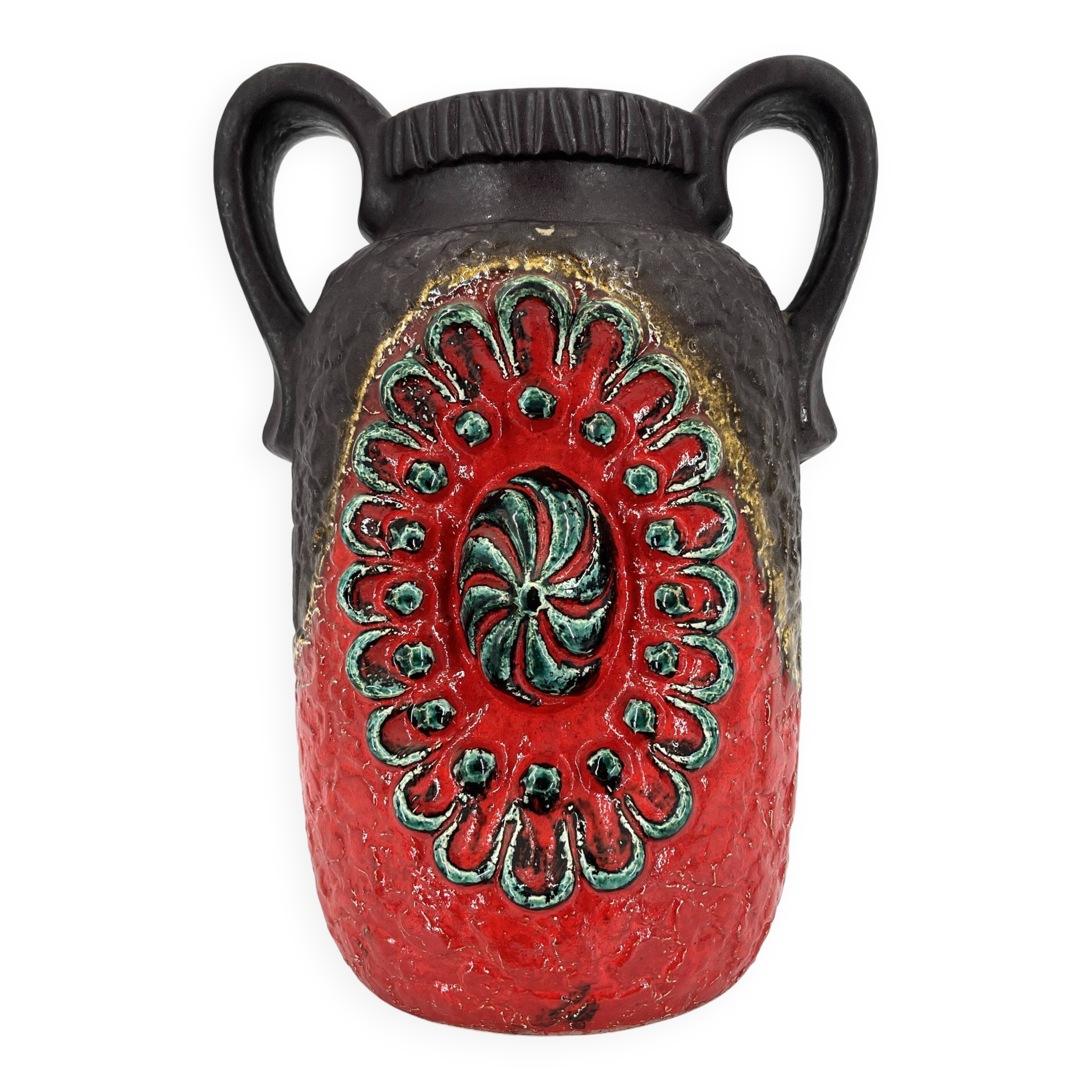 Vase vintage à lave grasse en céramique par Dümler & Breiden, 1960