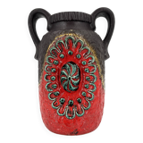 Vase vintage à lave grasse en céramique par Dümler & Breiden, 1960