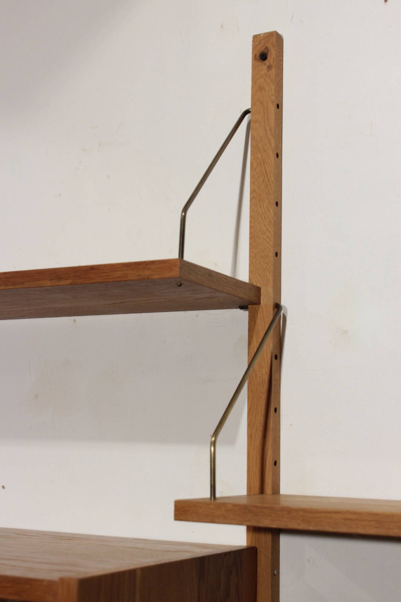 Vintage teak wall unit by Preben Sorensen, Denmark 1960s