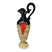 Large French fat lava pitcher/carafe, new condition, Vallauris